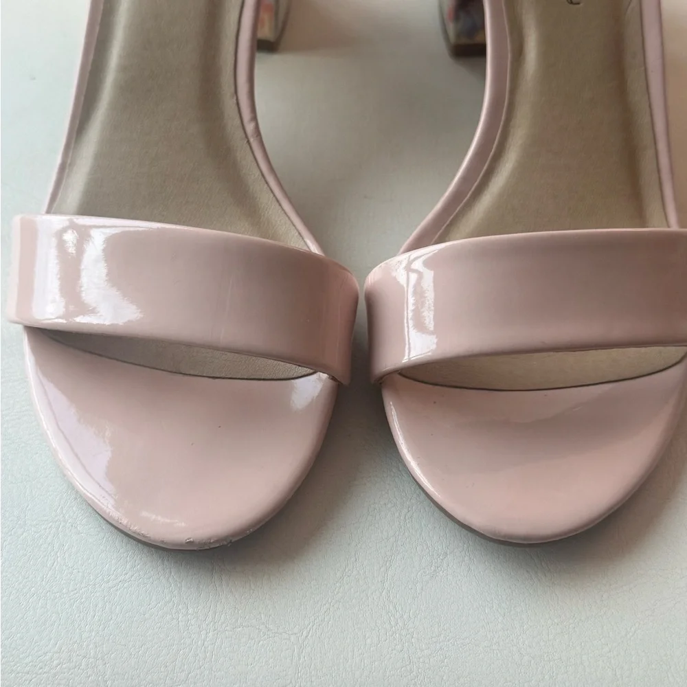 Chic Pink Open-Toe Heels - Picture 2 of 6